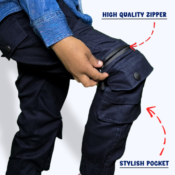 Cargo Twill Joggers Pant-Navy Blue (2-11 Years ) - Image 2